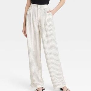 A new day linen striped pants